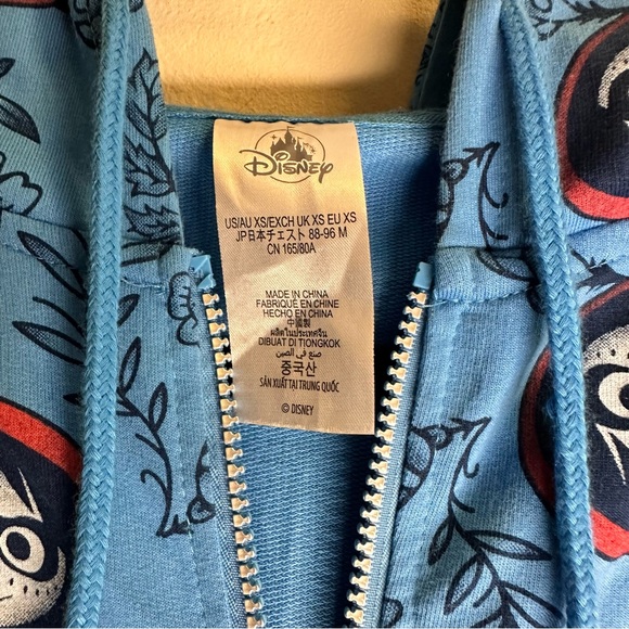 Disney Unisex Colorful Parks Coco Hoodie Zip Up Jacket Oversized Size XS - Picture 13 of 13